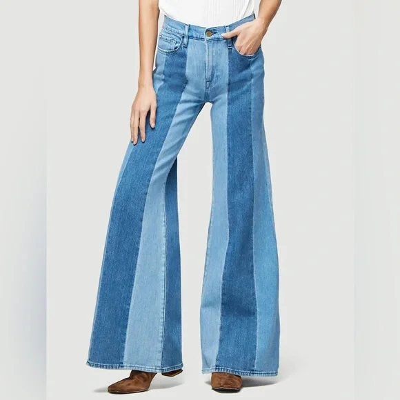 💙👖 Frame Denim le palazzo paneled jeans - Picture 1 of 6